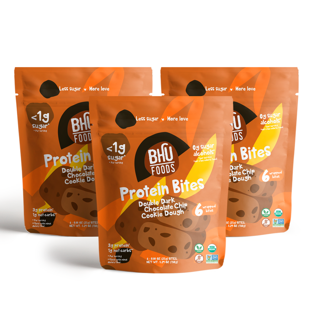 Protein Bites - Double Dark Chocolate Cookie Dough (2 bags - 5.29oz each)