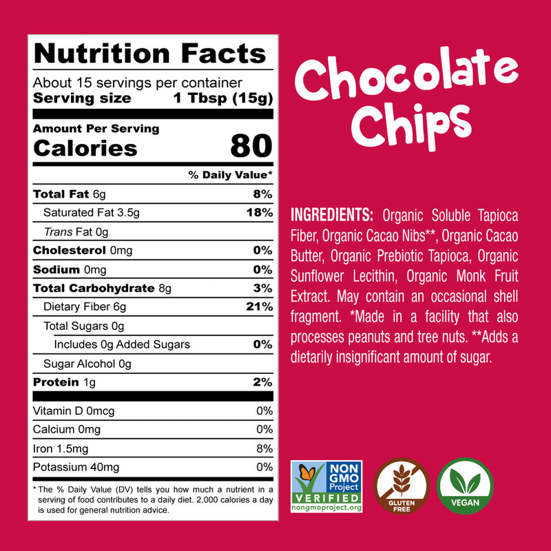 Semi Sweet Protein Chocolate Chips (2 Bags - 8oz)